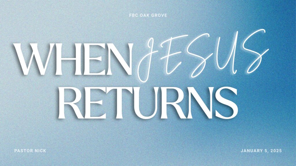 When Jesus Returns, What Will He Find Us Doing? When Jesus Returns, What Will He Find Us Doing?