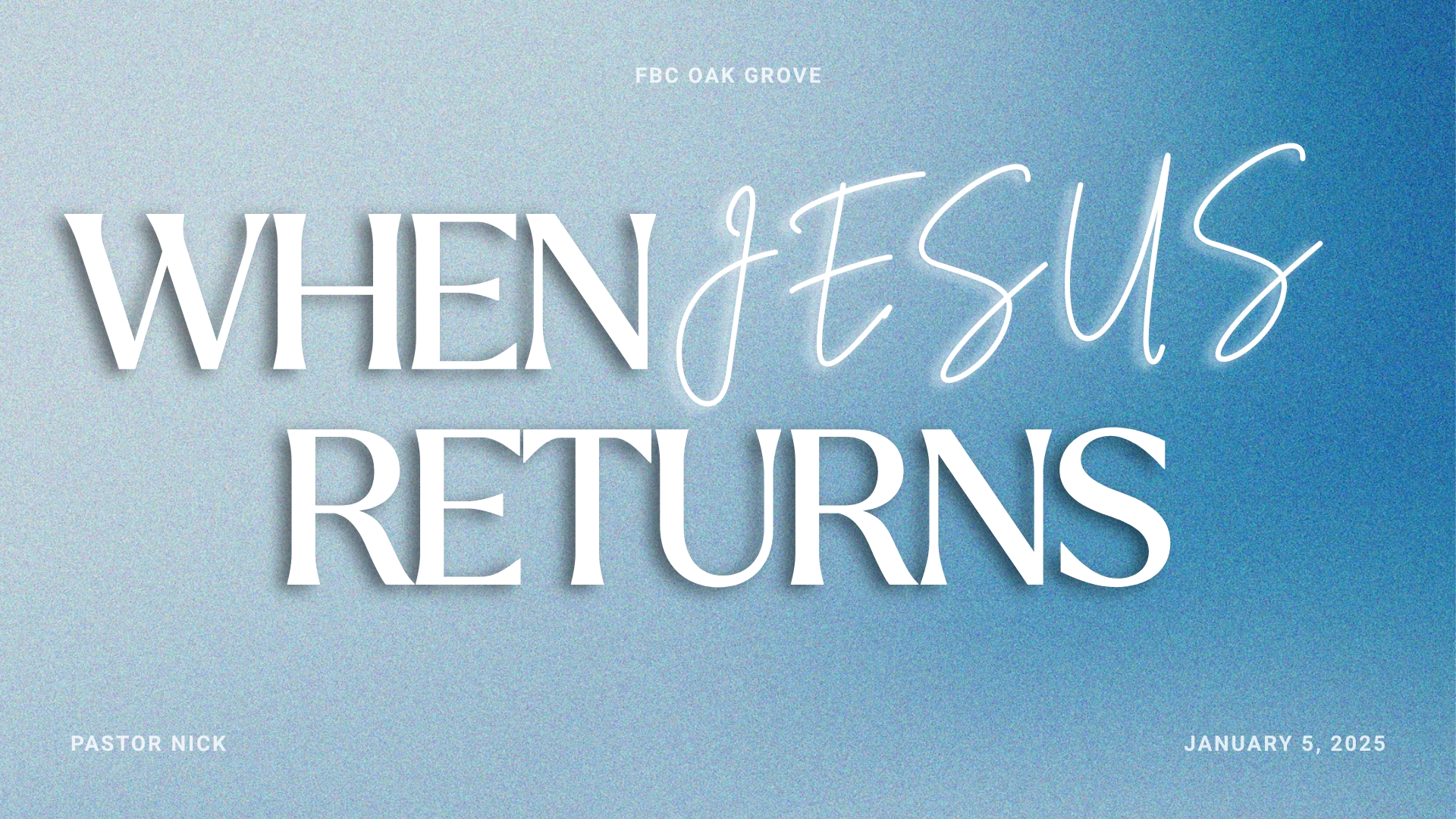 When Jesus Returns, What Will He Find Us Doing?