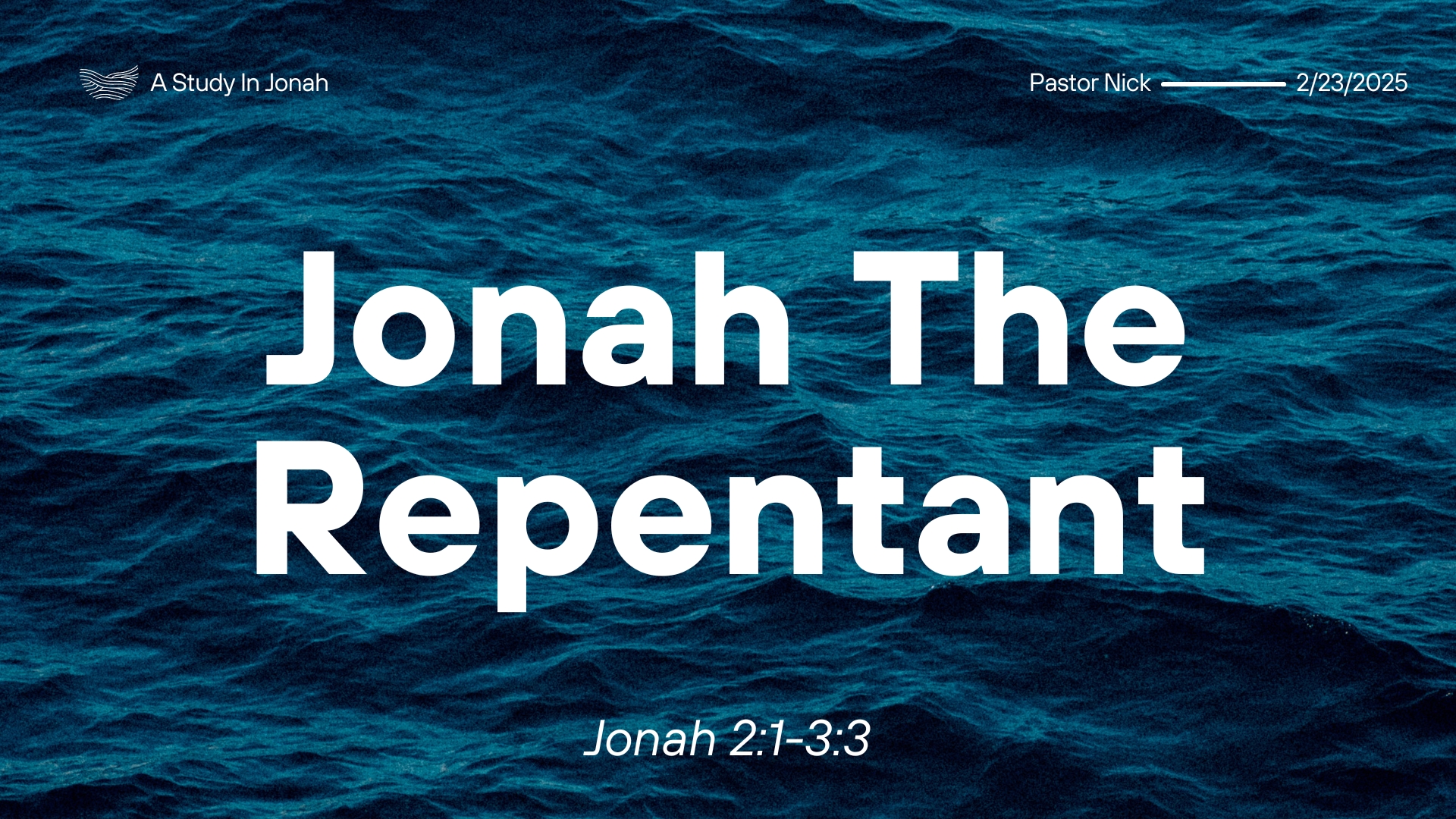 Jonah the Repentant: Owning Our Sin and Turning Toward God
