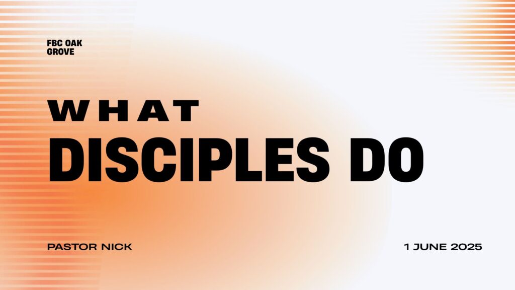 What Disciples Do (From the Boat to Real Life)