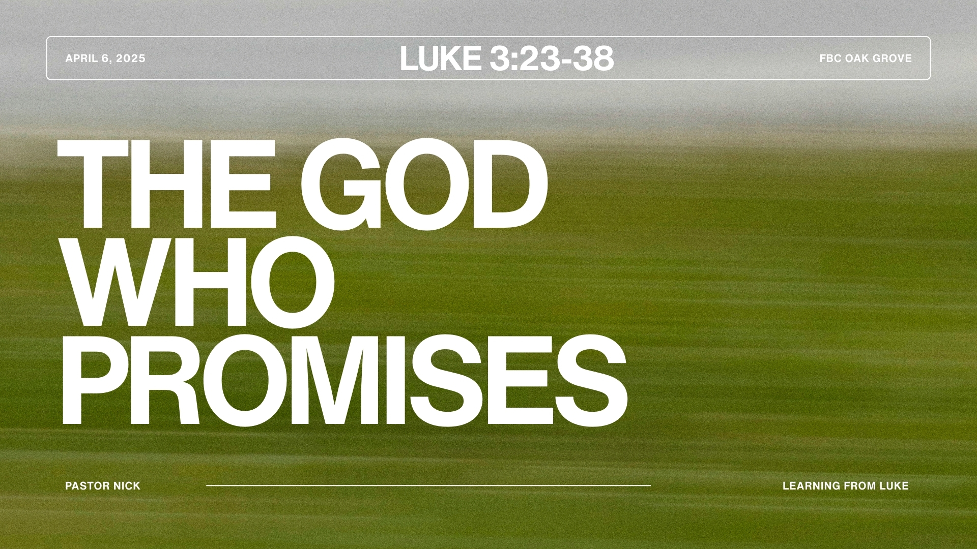 The God Who Promises (Even in the Parts You Skip)