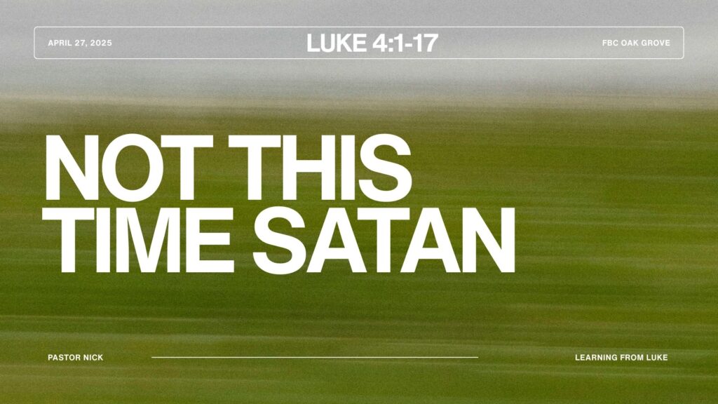 Not This Time, Satan!